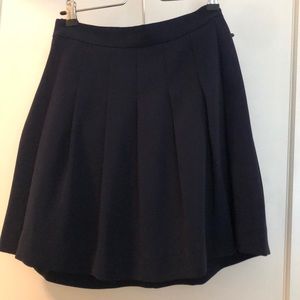 J. Crew navy pleated skirt